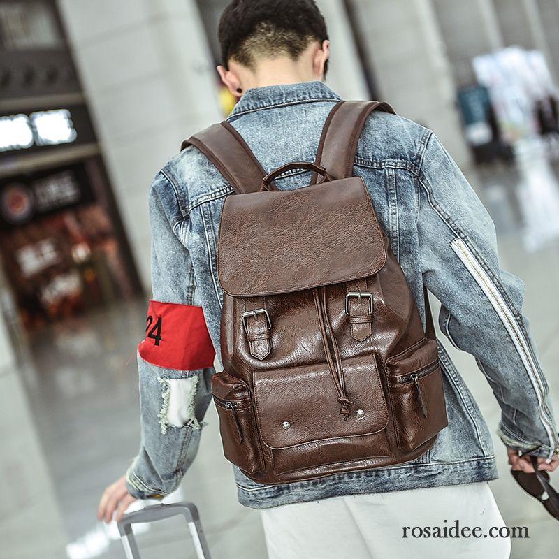 Rucksäcke Herren Einfach Reise Rucksack Trend Freizeit Mode Schwarz