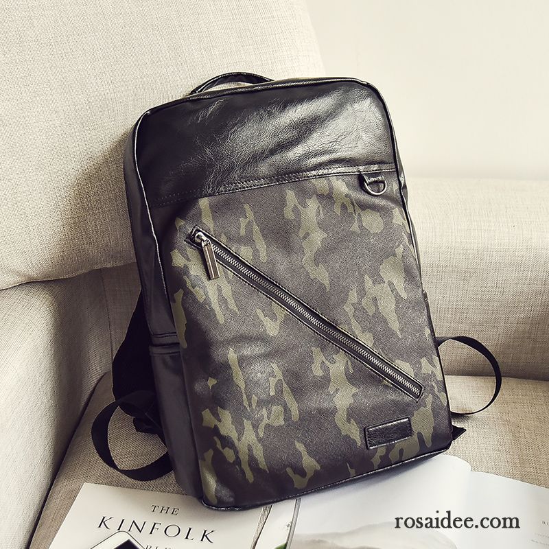 Rucksäcke Herren Freizeit Rucksack Trend Reise Mode Schulranzen Camouflage Grau