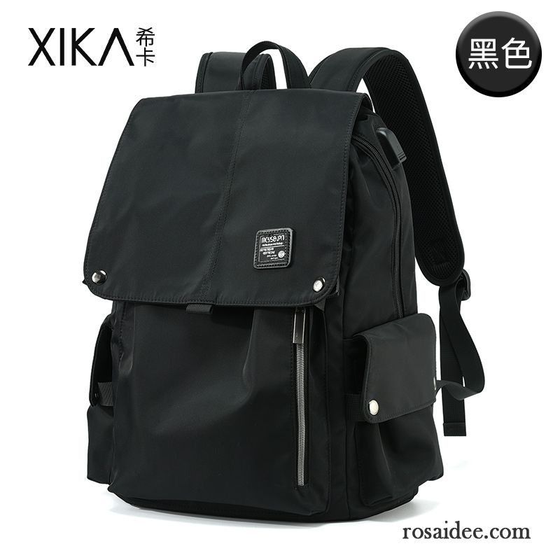 Rucksäcke Herren Laptoptasche Rucksack Licht Mode Einfach Freizeit Schwarz