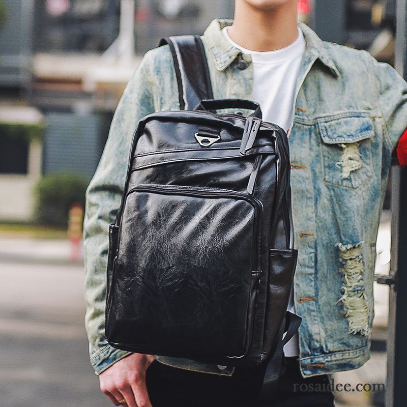 Rucksäcke Herren Schulranzen Das Neue Trend Freizeit Mode Rucksack Schwarz