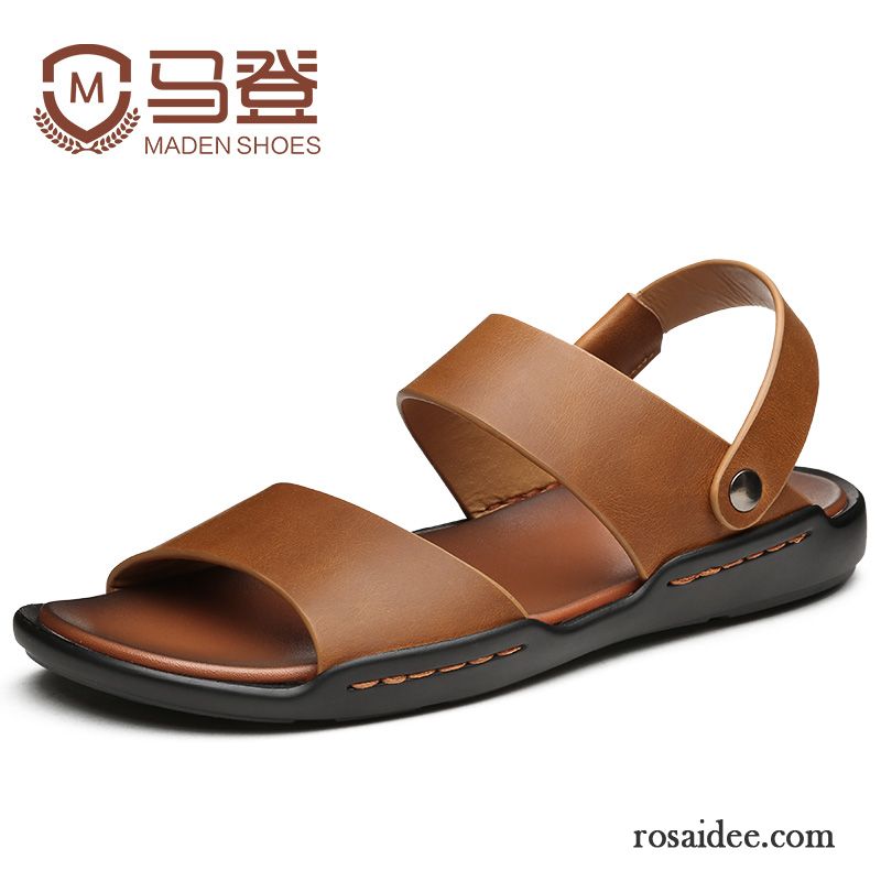 Sandalen Für Herren Trend Neue Casual Rutschsicher Echtleder Sommer Schuhe Strand Herren Sandalen Kaufen