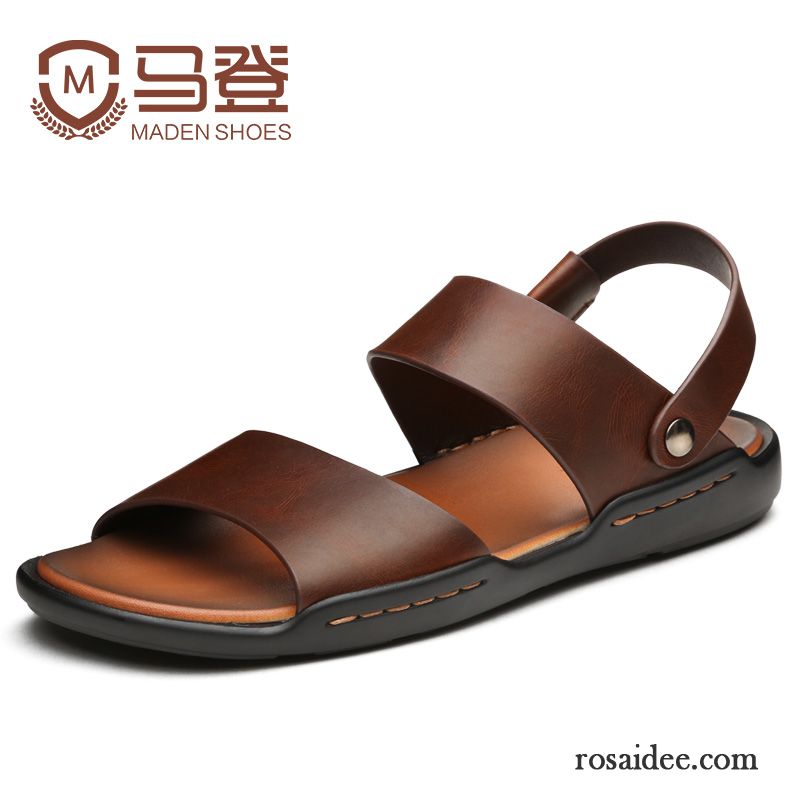 Sandalen Für Herren Trend Neue Casual Rutschsicher Echtleder Sommer Schuhe Strand Herren Sandalen Kaufen