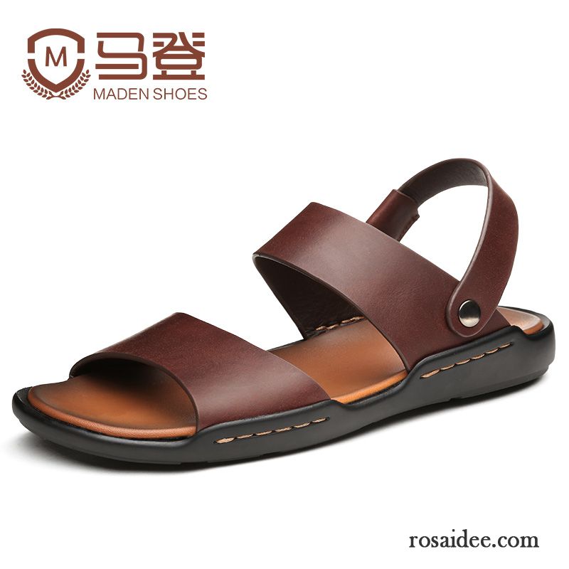 Sandalen Für Herren Trend Neue Casual Rutschsicher Echtleder Sommer Schuhe Strand Herren Sandalen Kaufen