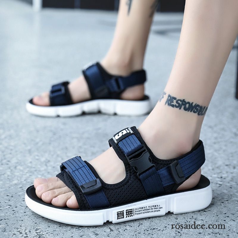 Sandalen Herren Allgleiches Schüler Weiche Sohle Rutschsicher Casual Schuhe Sandfarben