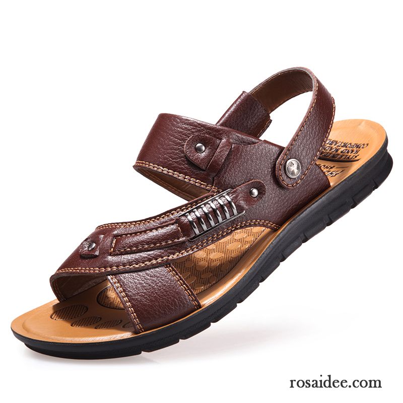 Sandalen Herren Casual Trend Tragen Rutschsicher Schuhe Sommer Sandfarben Braun