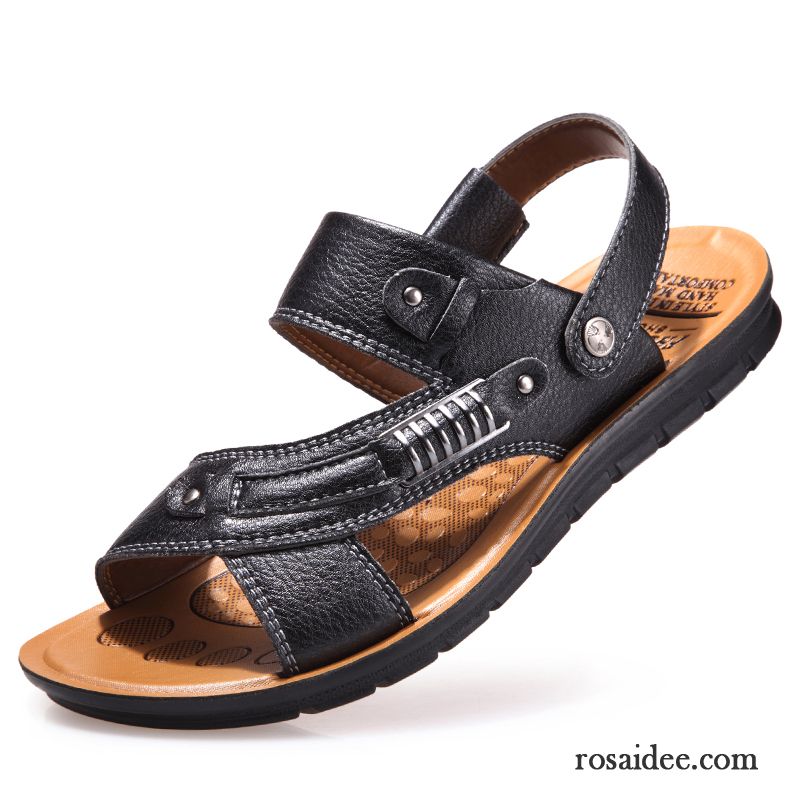 Sandalen Herren Casual Trend Tragen Rutschsicher Schuhe Sommer Sandfarben Braun