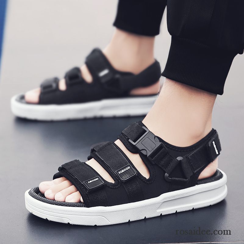 Sandalen Herren Große Größe Trend Weiche Sohle Neue Casual Sommer Sandfarben Grau Rot