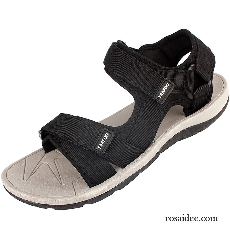 Sandalen Herren Gummi Draussen Schüler Casual Sommer Neue Sandfarben Schwarz