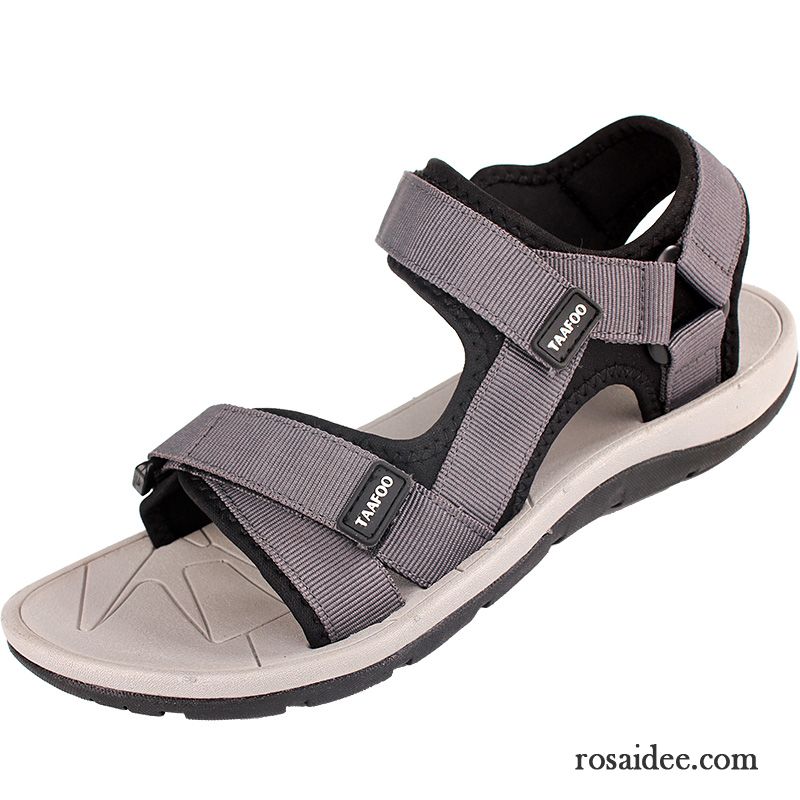 Sandalen Herren Gummi Draussen Schüler Casual Sommer Neue Sandfarben Schwarz