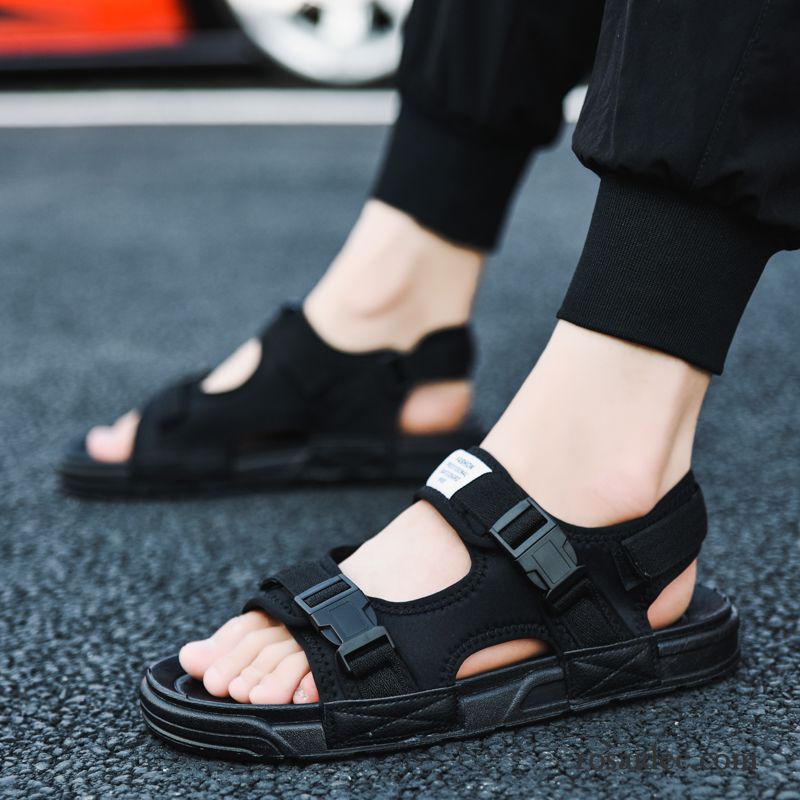 Sandalen Herren Hausschuhe Rutschsicher Mode Sommer Neue Casual Sandfarben Weiß Schwarz