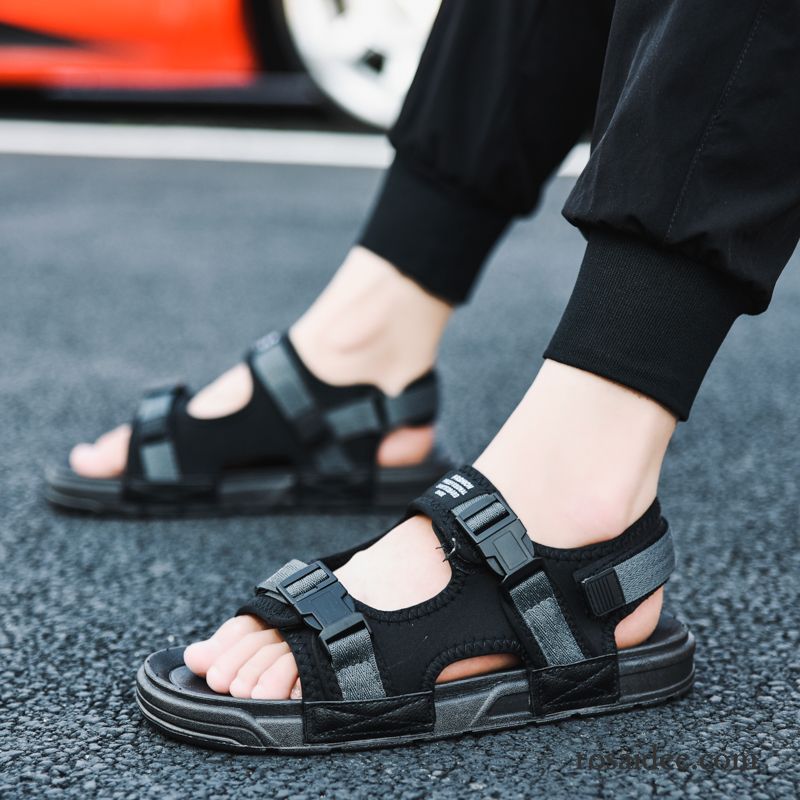 Sandalen Herren Hausschuhe Rutschsicher Mode Sommer Neue Casual Sandfarben Weiß Schwarz