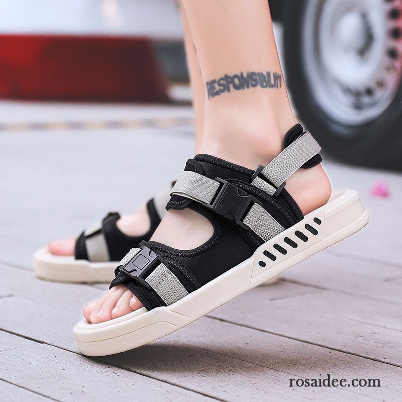 Sandalen Herren Hausschuhe Rutschsicher Mode Sommer Neue Casual Sandfarben Weiß Schwarz