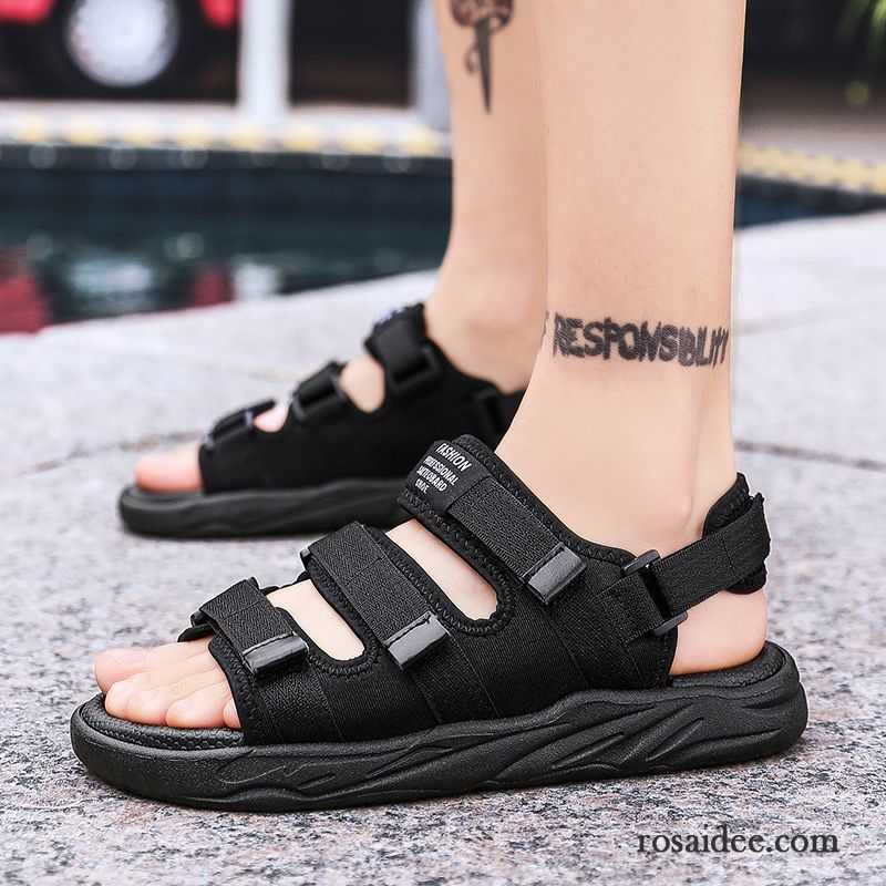 Sandalen Herren Hausschuhe Rutschsicher Mode Sommer Neue Casual Sandfarben Weiß Schwarz