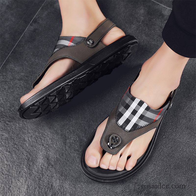 Sandalen Herren Hausschuhe Trend Persönlichkeit Mode Sommer Schwarz Rot