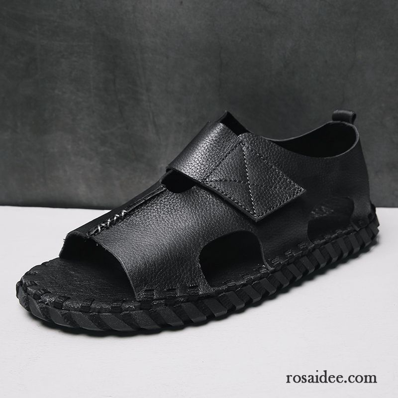 Sandalen Herren Hohl Sommer England Rom Trend Jugend Sandfarben Gelb