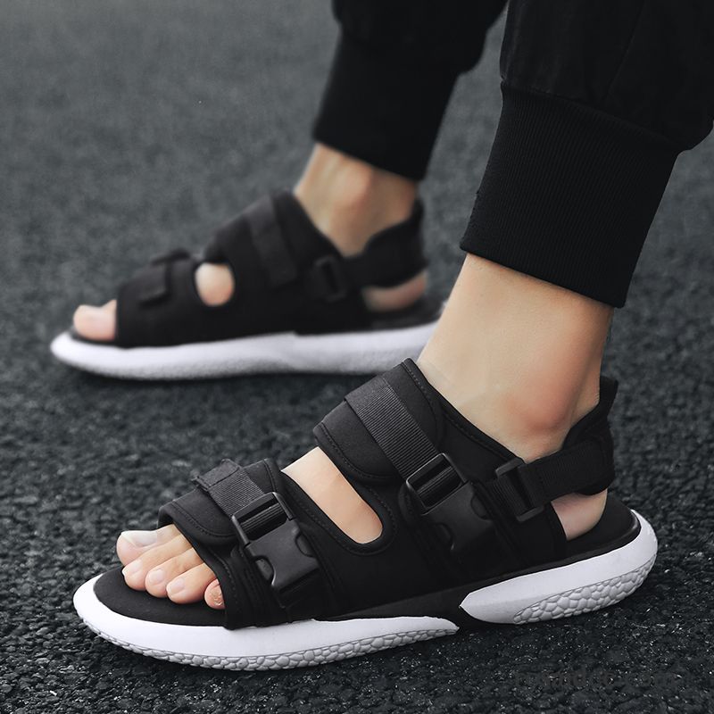 Sandalen Herren Neue Hausschuhe Mode Allgleiches Trend Weiche Sohle Sandfarben Weiß