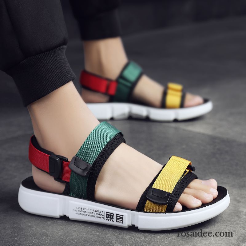 Sandalen Herren Persönlichkeit Sommer Trend Neue Schuhe Hausschuhe Sandfarben Gelb