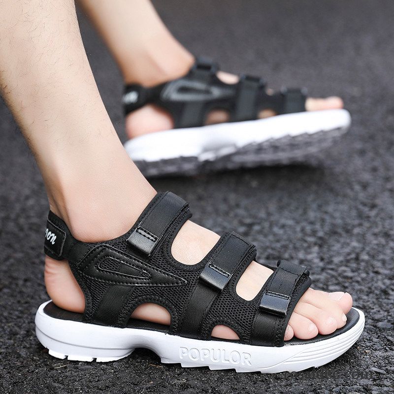 Sandalen Herren Rutschsicher Casual Draussen Neue Schuhe Sommer Sandfarben Braun