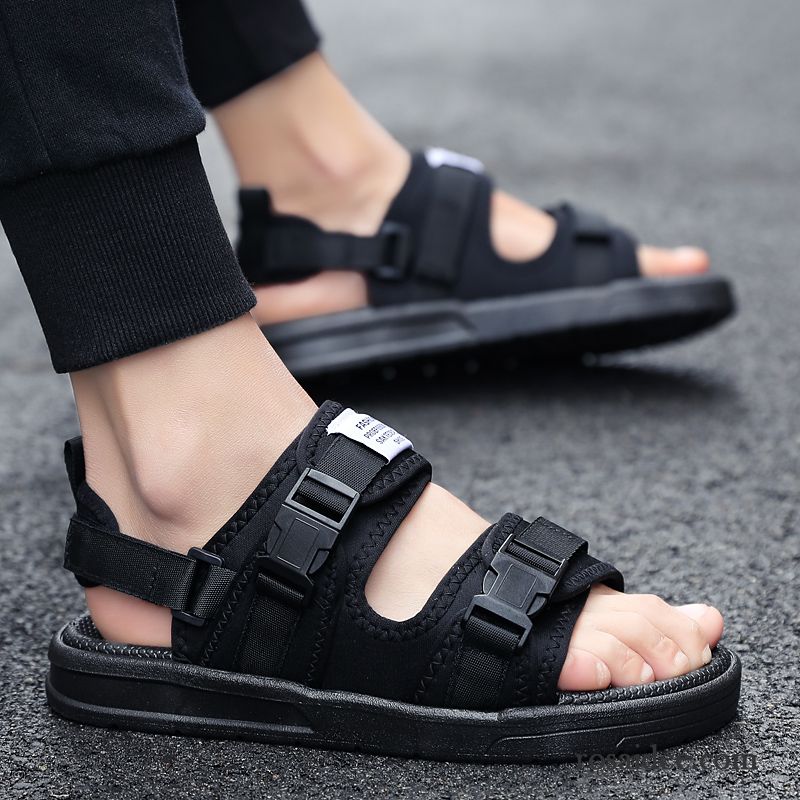 Sandalen Herren Rutschsicher Sommer Allgleiches Trend Atmungsaktiv Hausschuhe Grün Sandfarben Schwarz