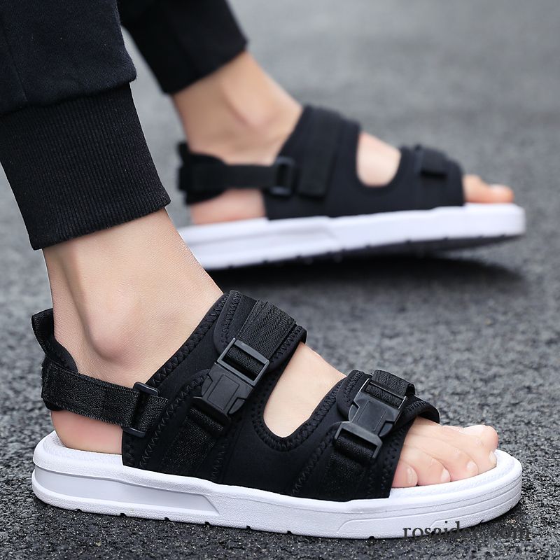 Sandalen Herren Rutschsicher Sommer Allgleiches Trend Atmungsaktiv Hausschuhe Grün Sandfarben Schwarz