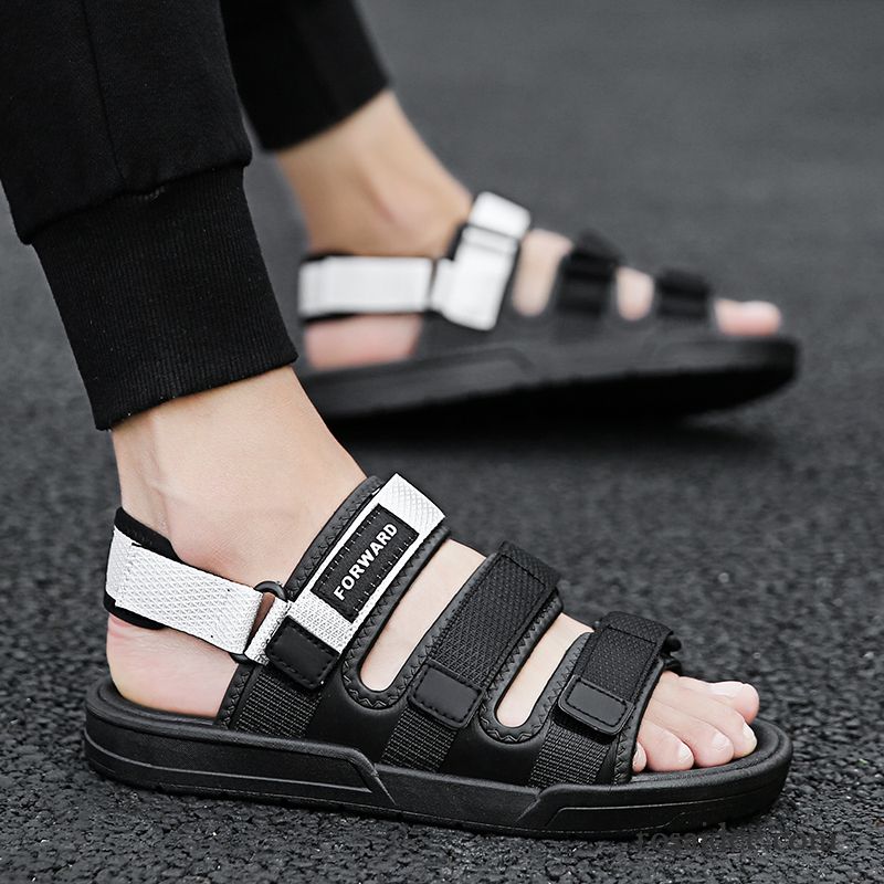 Sandalen Herren Schuhe Allgleiches Persönlichkeit Hausschuhe Trend Mode Sandfarben Schwarz Rot