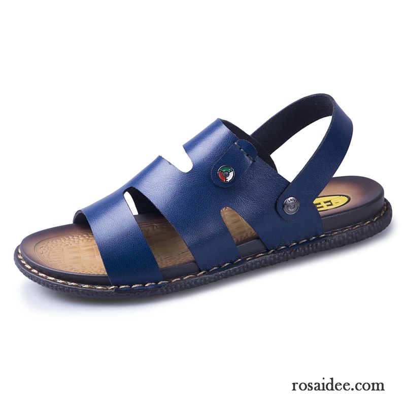 Sandalen Herren Sommer Schuhe Casual Gemütlich Hausschuhe Atmungsaktiv Sandfarben Braun