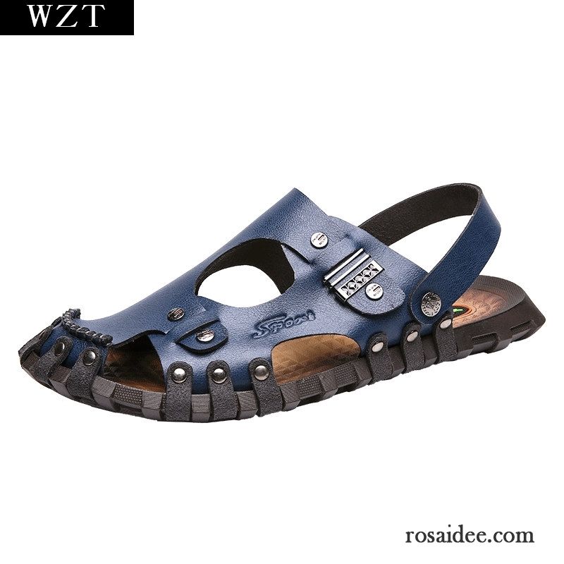 Sandalen Herren Sommer Schuhe Große Größe Hausschuhe Blau