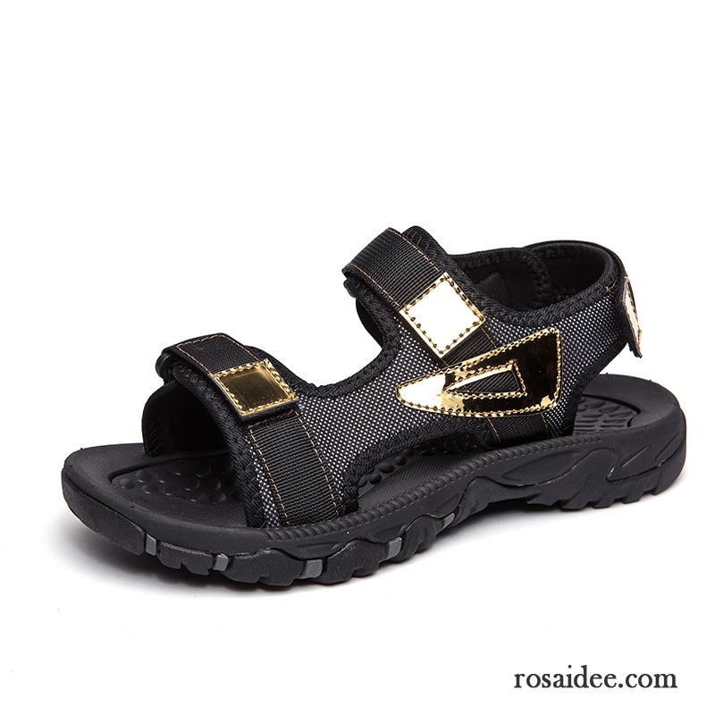 Sandalen Herren Teenager Schuhe Sommer Neue Schüler Casual Sandfarben Gold