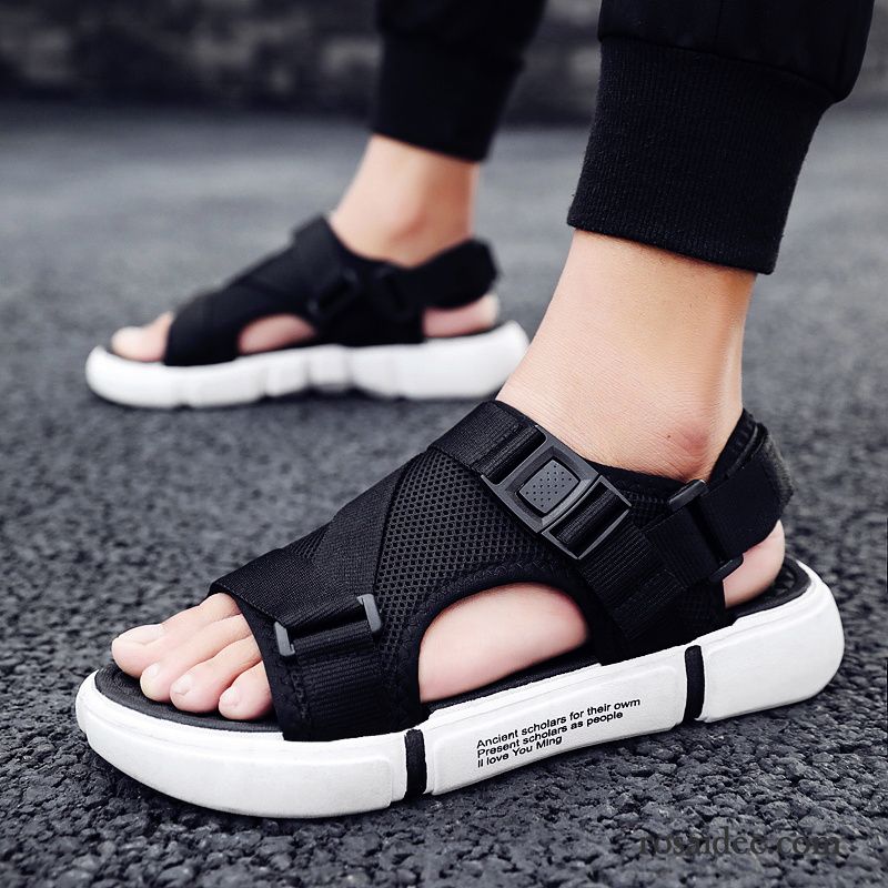 Sandalen Herren Trend Neue Casual Pantolette Sommer Sandfarben Blau