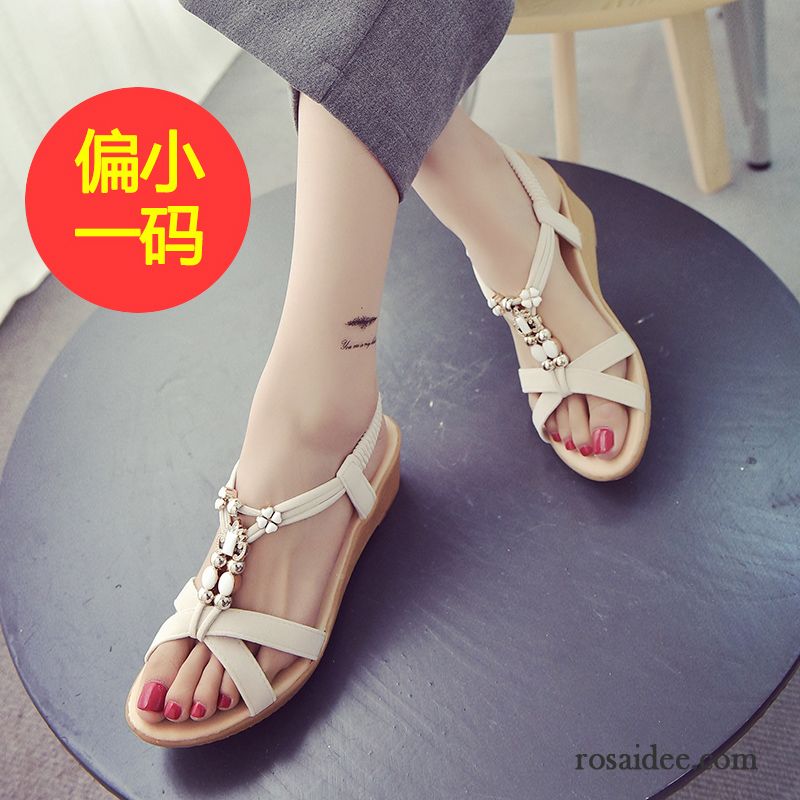 Sandalen Absatz Günstig Schüler Sommer Schuhe Flache Dicke Sohle Sandalen Peep-toe Damen Neue Keilschuhe Günstig