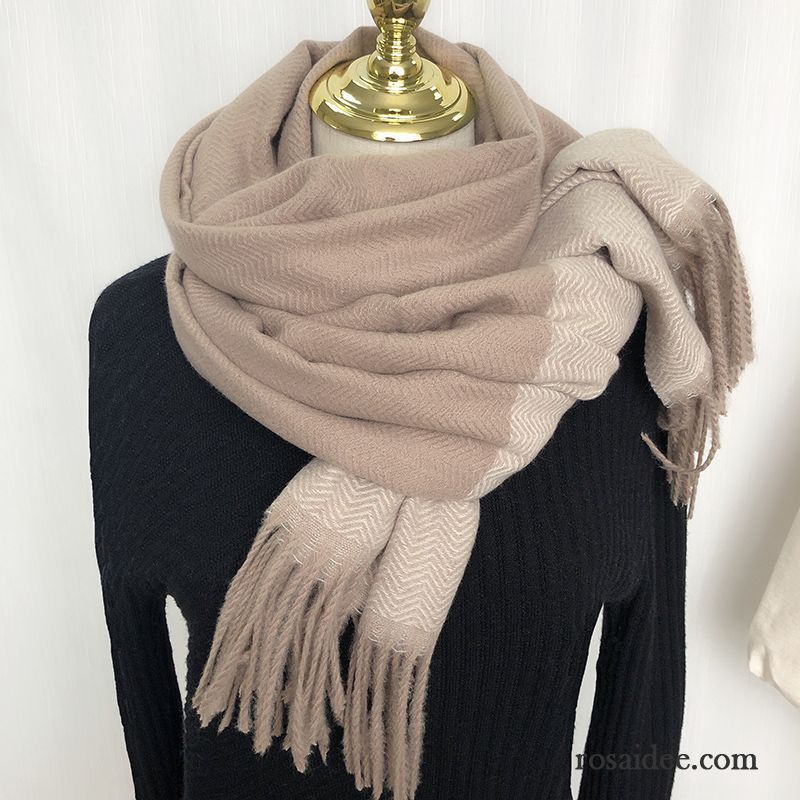 Schal Damen Quasten Winter Lätzchen Herbst Doppelnutzen All Match Gelb