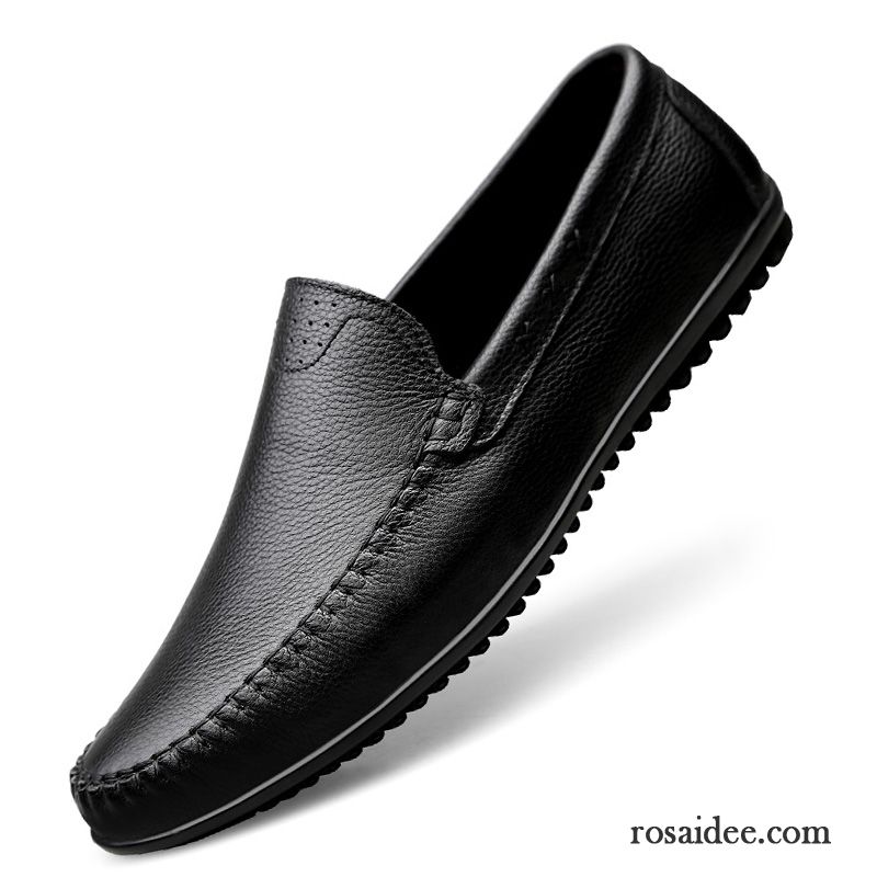 Schnürschuhe Braun Herren Casual Schuhe Weiche Sohle Slip-on Echtleder Geschäft Herren Herbst Schwarz Lederschue Atmungsaktiv Kaufen