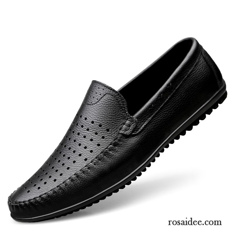 Schnürschuhe Braun Herren Casual Schuhe Weiche Sohle Slip-on Echtleder Geschäft Herren Herbst Schwarz Lederschue Atmungsaktiv Kaufen