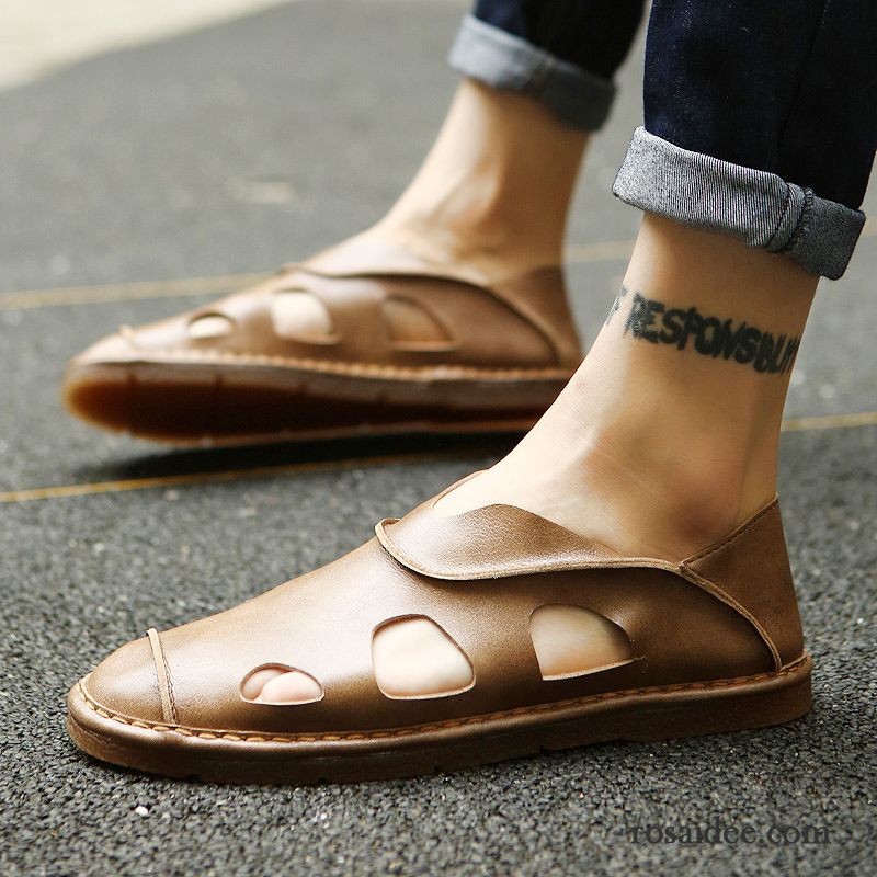 Schnürschuhe Herren Elegant Faul Herren Lederschue Atmungsaktiv Sommer Schuhe Trend Casual Weberei England Grau Allgleiches