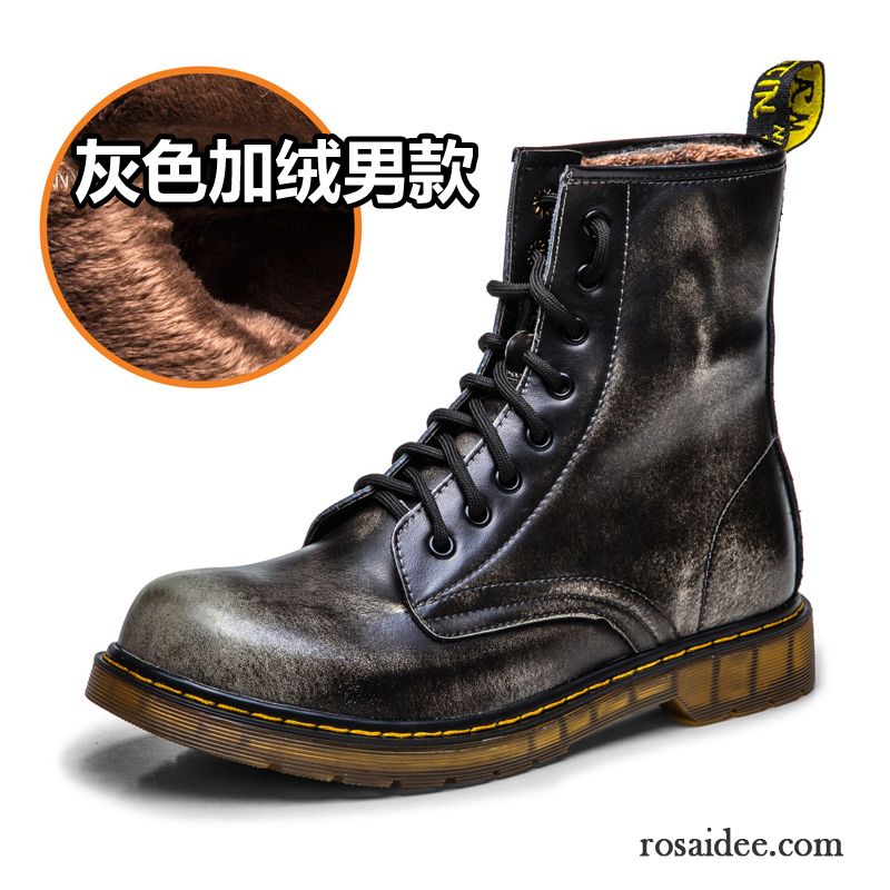 Schnürstiefel Herren Leder Kurze Hohe Retro England Trend Herbst Echtleder Schuhe Winter Martin Stiehlt Herren Kaufen