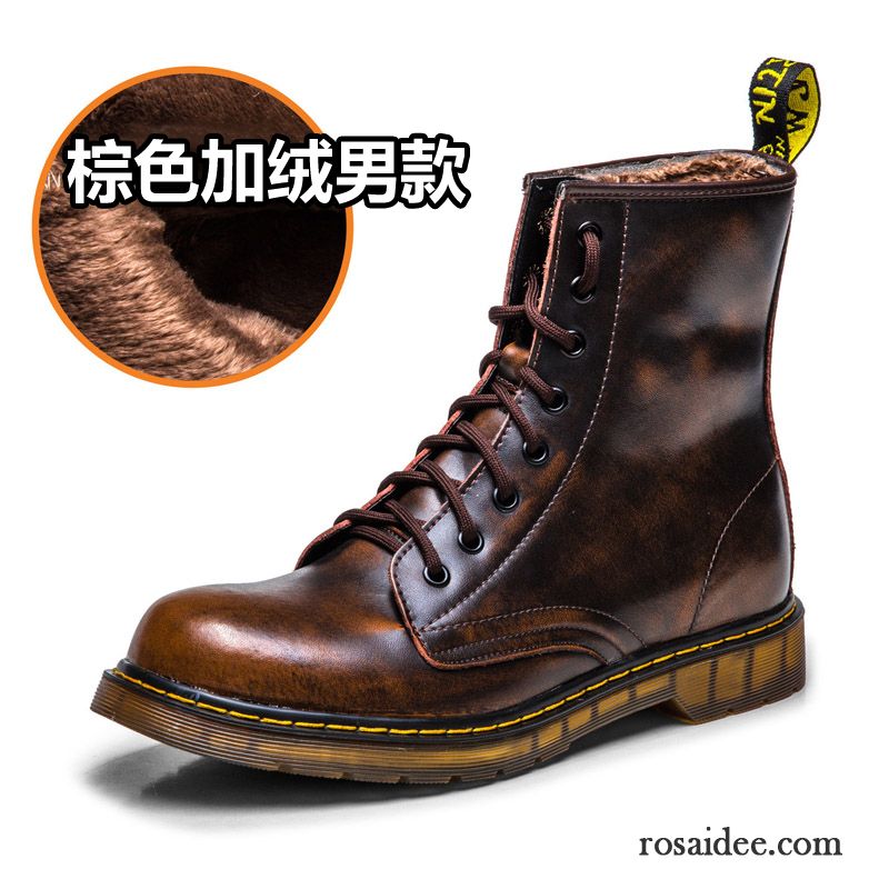 Schnürstiefel Herren Leder Kurze Hohe Retro England Trend Herbst Echtleder Schuhe Winter Martin Stiehlt Herren Kaufen