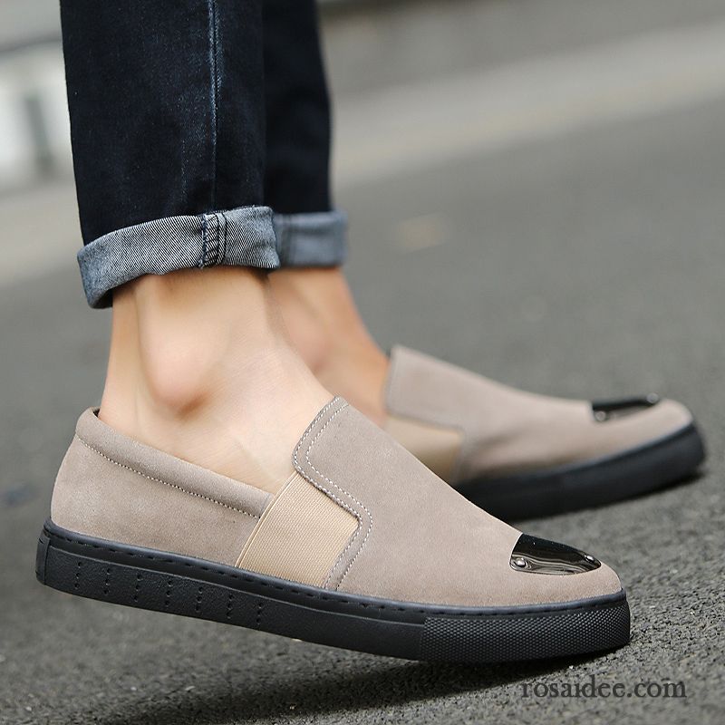 Schuhe Beige Herren Faul Halbschuhe Casual Herren Niedrig Slip-on Trend Neue Atmungsaktiv Kaufen