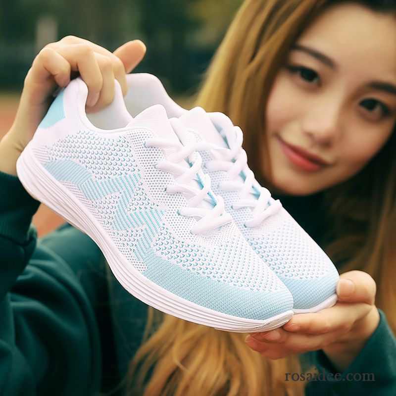 Schuhe Blau Damen Feder Laufschuhe Sommer Flache Net Schüler Sportschuhe Atmungsaktiv Casual Allgleiches Neue Damen Verkaufen