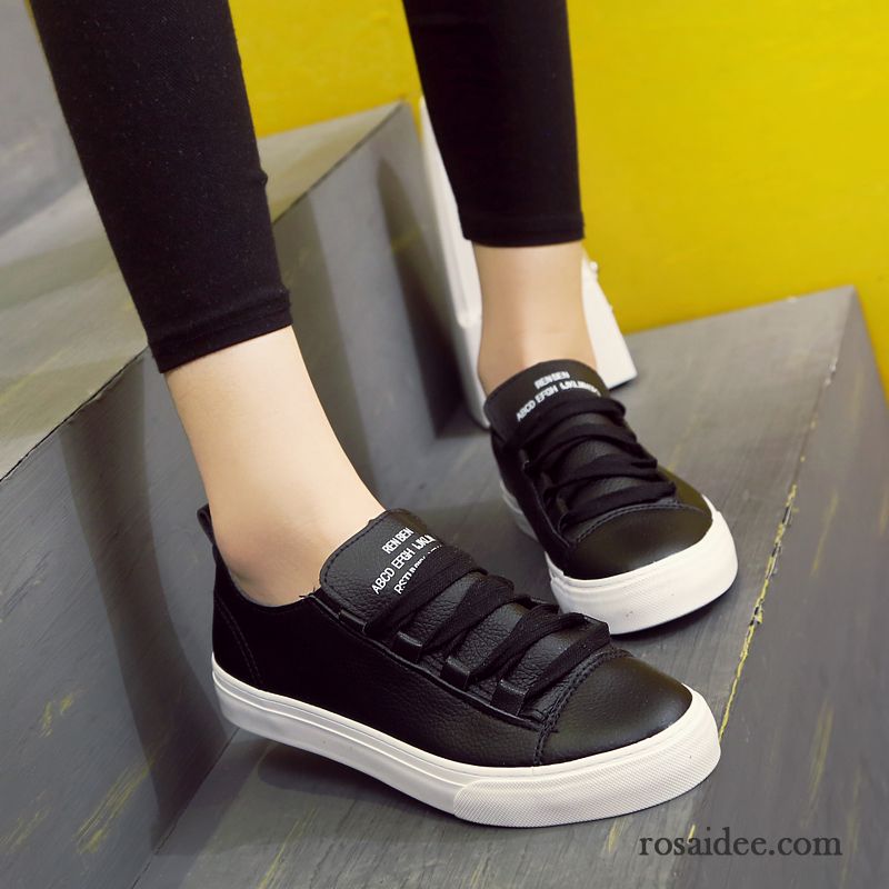 Schuhe Blau Damen Leder Schüler Flache Kunst Ultra Damen Schuhe Trend Schnürung Weiß Skaterschuhe Sportschuhe