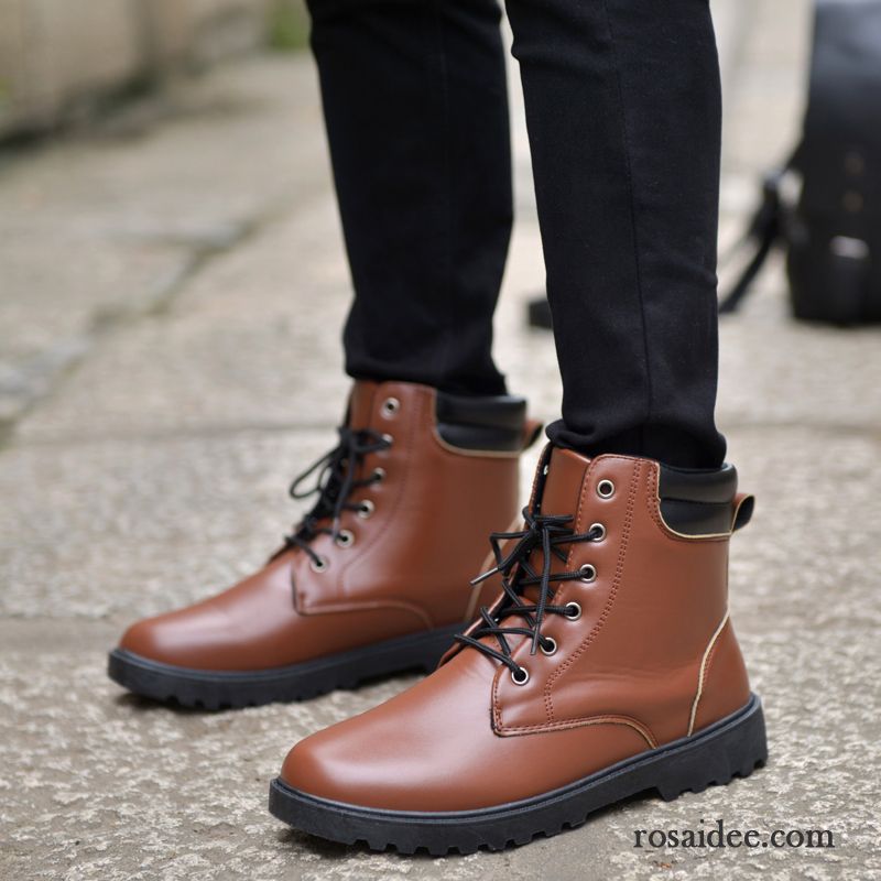 Schuhe Blau Herren Kurze Herbst Arbeitsschuhe England Martin Stiehlt Winter Hohe Herren Trend Günstig