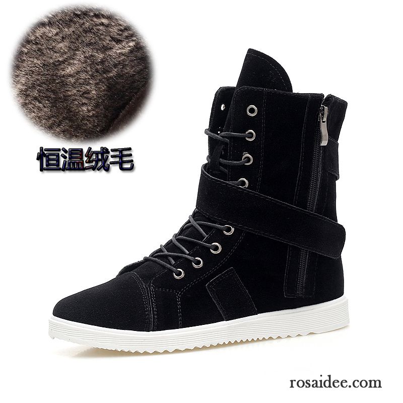 Schuhe Herren Kaufen Winter Retro Baumwolle Schuhe Herren Plus Samt Trend Herbst England Erhöht Martin Stiehlt Hohe Billig