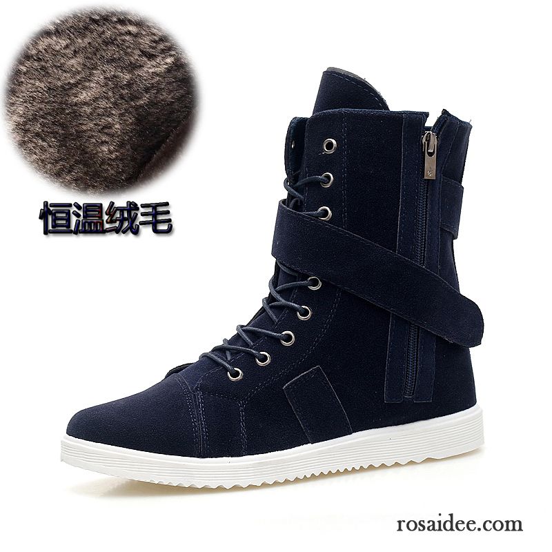 Schuhe Herren Kaufen Winter Retro Baumwolle Schuhe Herren Plus Samt Trend Herbst England Erhöht Martin Stiehlt Hohe Billig