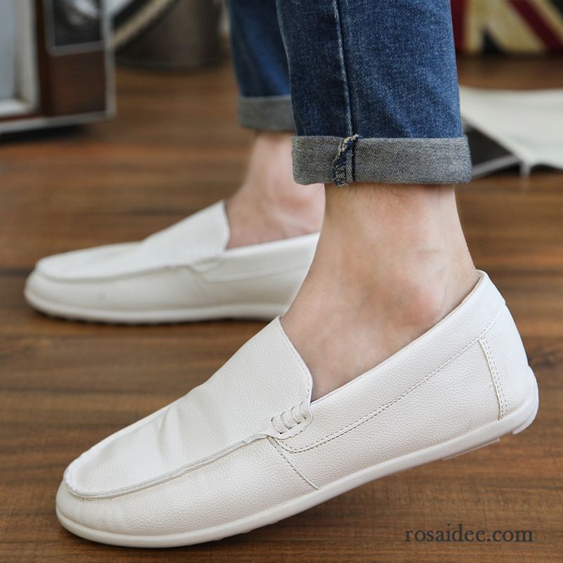 Schuhe Herren Sommer Slip-on Casual Neue Lederschue Herbst Allgleiches Herren Schuhe Trend Faul Rabatt