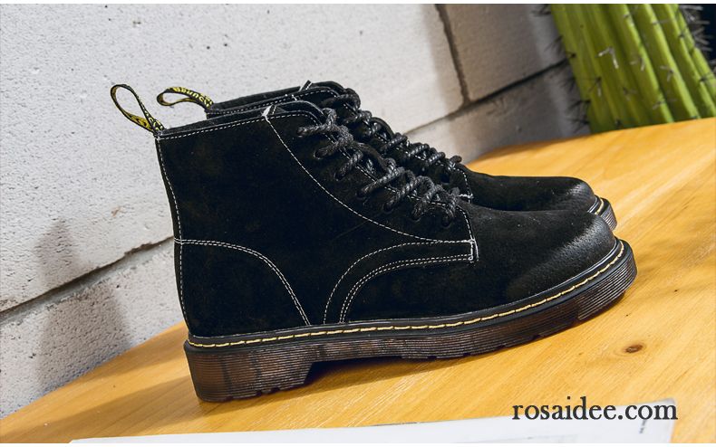 Schuhe Kaufen Online Günstig Plus Samt Kurze Echtleder Neue Flache Schuhe Martin Stiehlt Damen England Schüler Trend Erhöht Winter Runde Zehe Kaufen