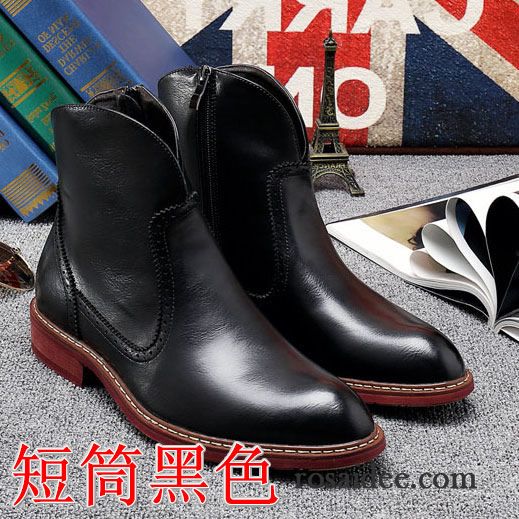 Schuhe Leder Herren Stiefel Herren Mode Echtleder Gelb Martin Stiehlt Trend