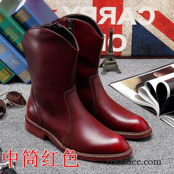 Schuhe Leder Herren Stiefel Herren Mode Echtleder Gelb Martin Stiehlt Trend