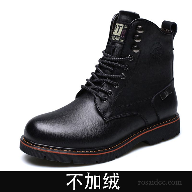 Schuhe Sale Herren Atmungsaktiv Tief Hohe Neue Echtleder Winter Stiefel Trend Herren England Martin Stiehlt Günstig