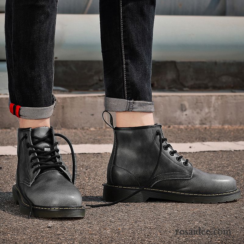 Schuhe Slipper Herren Retro Herbst Plus Samt England Kurze Stiefel Trend Allgleiches Hohe Herren Schuhe Martin Stiehlt Günstig