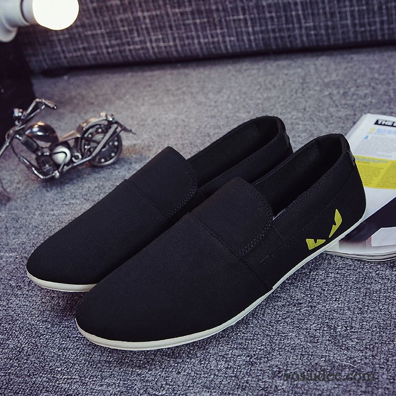 Schuhe Weiß Herren Weiß Herbst Casual Atmungsaktiv Slip-on Sommer Trend Faul Schuhe Herren Segeltuch Kaufen