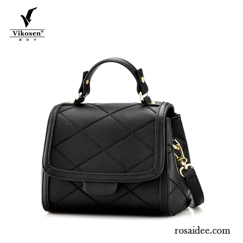 Schwarze Damenhandtasche Das Neue Handtaschen Rindsleder Mode Allgleiches Schultertaschen Messenger-tasche